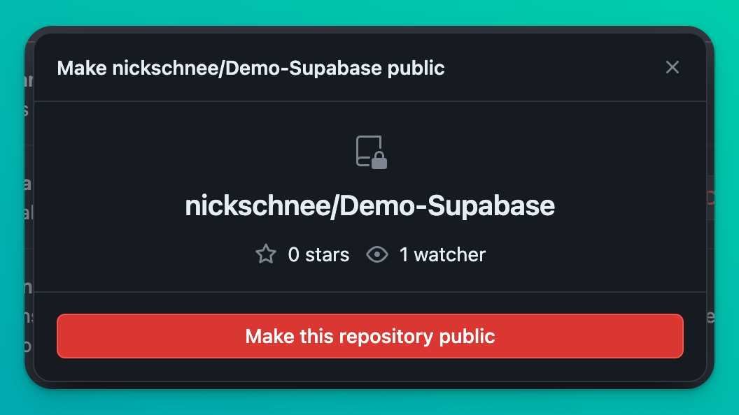 GitHub public visibility confirmation